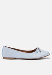 Cotton On Mia Bow Ballerina - Soft Blue Grosgrain