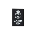 Keep-calm Carry-on Pvc Patch - Black 3" X 2