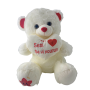 Valentine's Plush Teddy Bear - Cream White