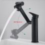 Flexible Black Basin Mixer Tap Faucet 0615B