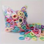 200PCS Cute & Sweet Colorful Hair Ties Set - Soft Knit Elastic Ponytail Holders For Girls Perfect For Graduation Celebrations