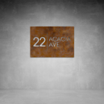 House Number D24 - 300 X 500 Matt Silver Cool White