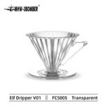 Coffee Accessories PC Coffee Dripper With Handle 2-4 Cup Clear