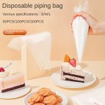 50PCS Or 100PCS Or 200PCS Disposable Piping Bag Pastry Bags Icing Fondant Cake Cream Bag For Decorating Pastries Cakes Baking To