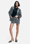 Shiny MINI Skirt - Black Silver Colour