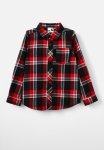 Cotton On Rugged Long Sleeve Shirt - Black varsity Red Plaid