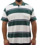 Mens Stripe Golfer - 10XL Sage milk