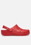 Crocs Classic Floral Cut Out Clog - Cherry Red