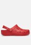 Crocs Classic Floral Cut Out Clog - Cherry Red