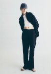 Linen-blend Trousers - Black