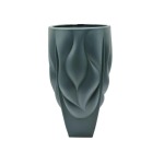 Bohemia Crystal Bohemia Vase Bamboo Type 2 Non Lead With Olive Satin