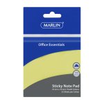 Marlin Office Essentials Sticky Note Pad 76 X 76MM 100 Sheets Pastel Colours Pack Of 12