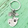 1PC Cute Pet Dog Keychain No Longer By My Side Forever In My Heart Keyring Dog Memorial Key Ring