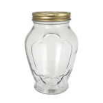 12 Piece Large 1000ML Jar With Gold Lid