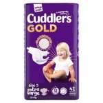 Cuddlers Gold Size 5 Extra Large Value Pack Disposable Nappies 42 Pack