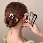 5PCS Solid Color U Shaped Hair Pins Hair Bun Makers Trendy Hair Styling Accessories