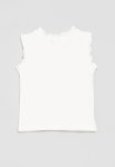 PoP Candy Frilled Top-white