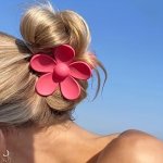 1 6PCS Women Flower Design Cute Hair Claw For Hair Decoration Macaroon Color Flower Claw Clips Hair Accessories For Women Female
