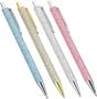 4PCS Metal Ballpoint Pens Press Type Writing Pen Navy Burgundy Gold Silver