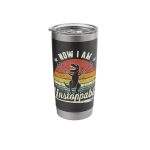 Retro Now I Am Unstoppable T-rex Funny Stainless Steel Insulated Tumbler