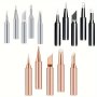 5PCS/SET Soldering Iron Tips 900M-T-I & 900M-T-B Lead-free Metal Welding Tool Accessories Precision Soldering Iron Head Bit Set For Electronics Repair