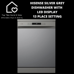 Hisense Silver Grey Dishwasher With LED Display - 13 Place Setting