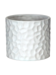 White Textured Dolomite Flower Pot - None Assorted