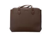 Chrisbella Elegant Structured Office Bag- Dark Brown