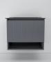 Wall Hung Bathroom Cabinet Including Black Basin Storm Grey W61CMXD46CMXH47CM