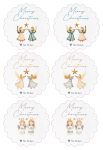 Personalised Christmas Gift Stickers - Christmas Angels - Afrikaans