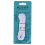 Waxed White Flat Shoe Laces 110CM