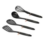 Berlinger Haus – 4PC Nylon Utensil Set Black And Rose Gold