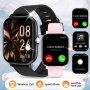 4.65CM Full Touch Screen Sports Smartwatch For Men And Women Alloy Body With Tpu Strap Tft Display Non-waterproof USB Charging Wireless Call/message/custom Watch Face