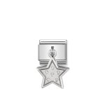 Composable Classic Link Star Pendant In Silver And Stone
