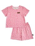 Leopard Hearts Girls Summer Pyjamas Set