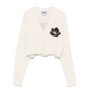 Detailed Flower Sweater -white