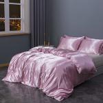 Threadinbox 100% Mulberry Silk Duvet Cover Set - 3-PIECE Set - 22 Momme Grade 6A Mulberry Silk - Features Zipper Closure And Cor