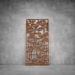 Laser Cut Screen - Design 050 - 1040 X 535 X 20 Rust Coat Outdoor