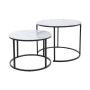 Trends - Two Metal Side Tables With Mdf Melamine Top - White