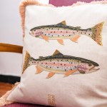 An African Farm Rainbow Trout Scatter Cushion & Inner