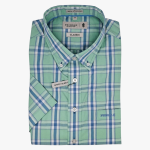 Mens Brendan Short Sleeve Classic Shirt Green - 10XL