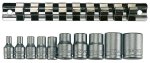 Teng Tools 10PC 1 4INCH & 3 8INCH Drive Tx-e Socket Set