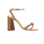 Diamant Block Heel Sandal -gold