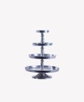 Cupcake Stand Silver 4 Tier XL