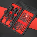 10PCS Black Nail Clippers Kit Ultra Sharp Sturdy Fingernail Cutters Professional Nail Clippers Pedicure Care Tools Toenail Clipp