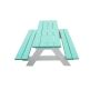 Kiddies 6 Seater Picnic Table Light Green Finish