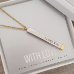 Chanel Personalized Necklace With Inside Message Gold & Silver Stainless Steel Ready In 3 Days