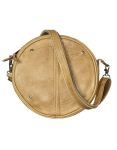 LS-MS073 Unique Circle Full Grain Genuine Leather Crossbody Bag