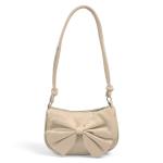 Cream Bow Shoulder Bag
