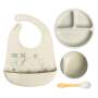 Baby 4PC Silicon Feeding Gray